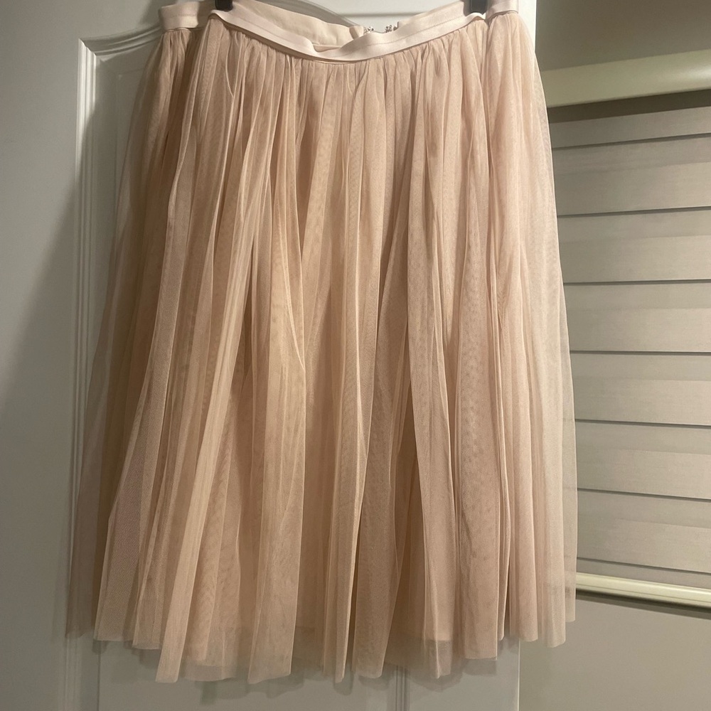 Needle & Thread Blush Tulle A-Line Skirt